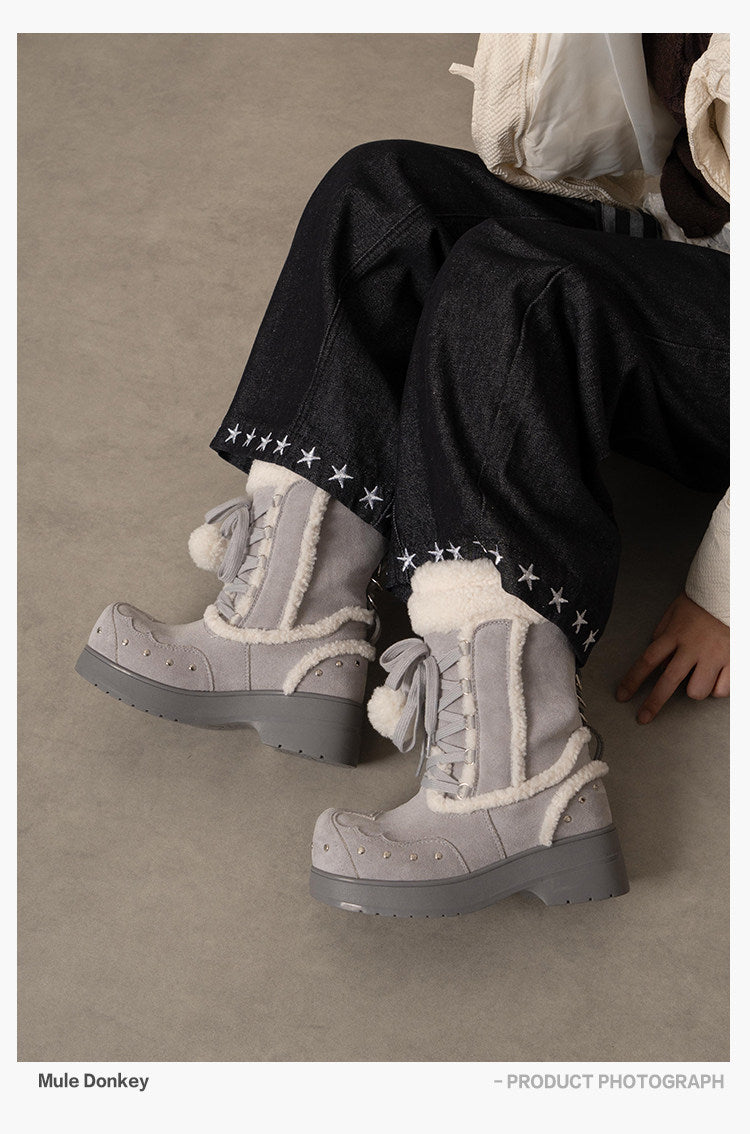 kawaii furry snow boots