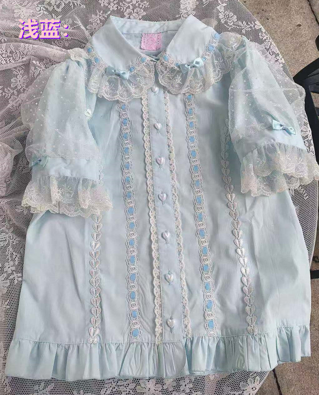 Lolita Inner Cotton Bow Shirt