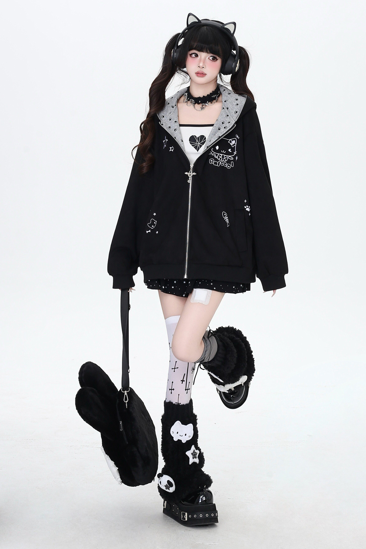 Subculture Cat Ear Hooded Jacket