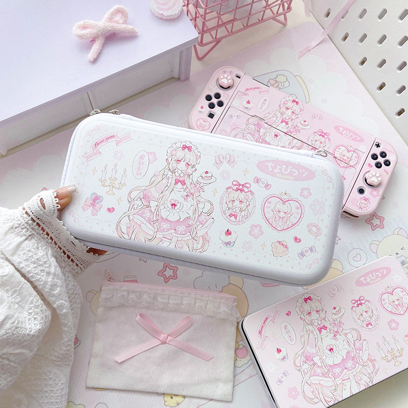 Cute pink switch oled protective case