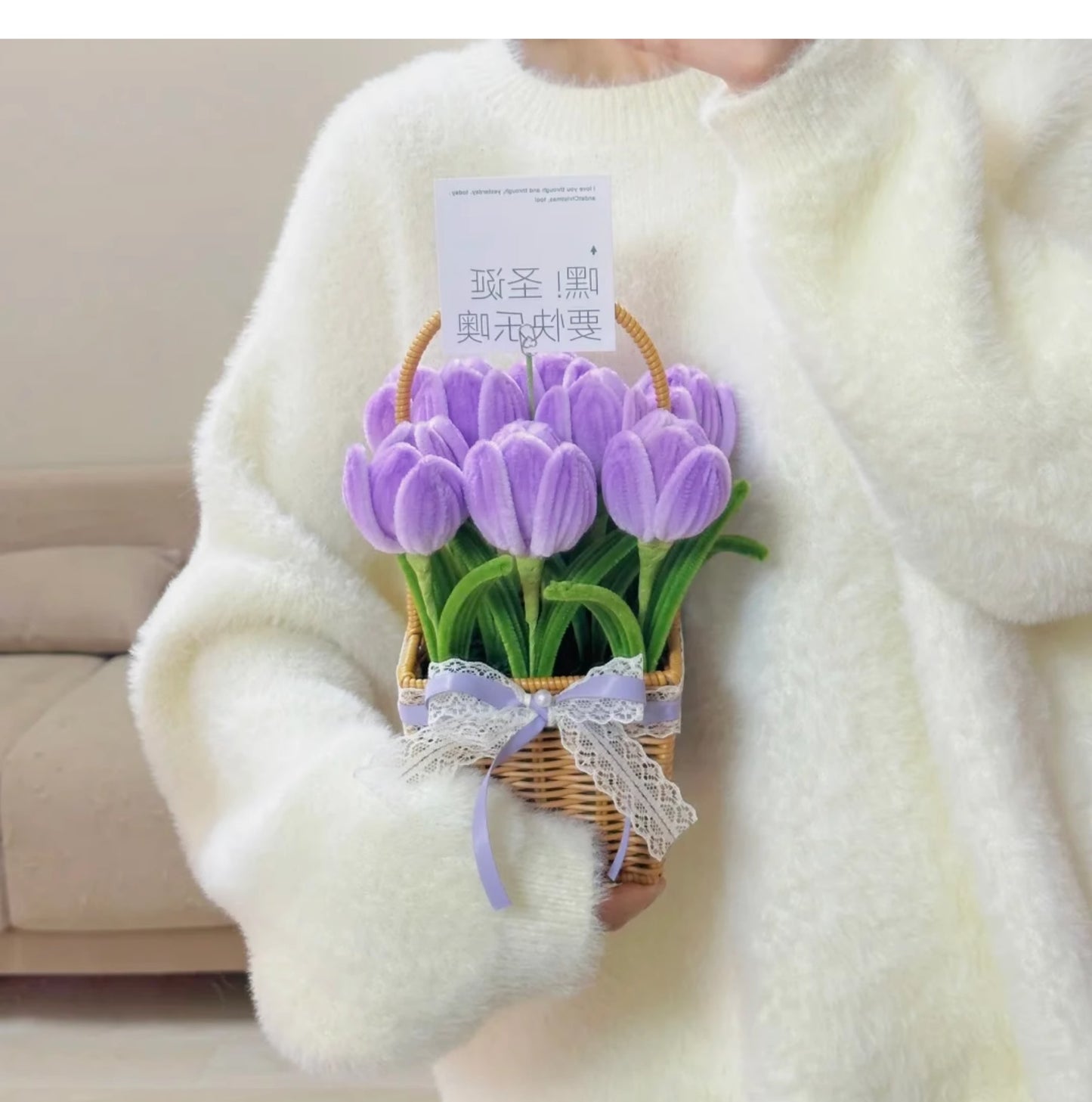 Diy Twist stick flower basket