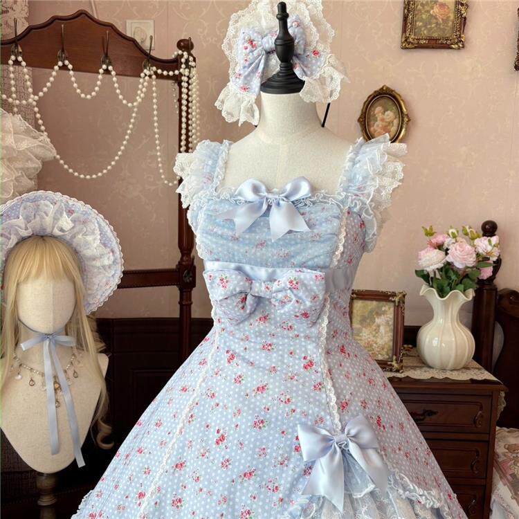 coquette floral lace princess dress