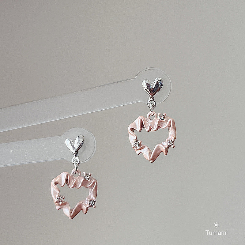 pearls coquette bow earrings