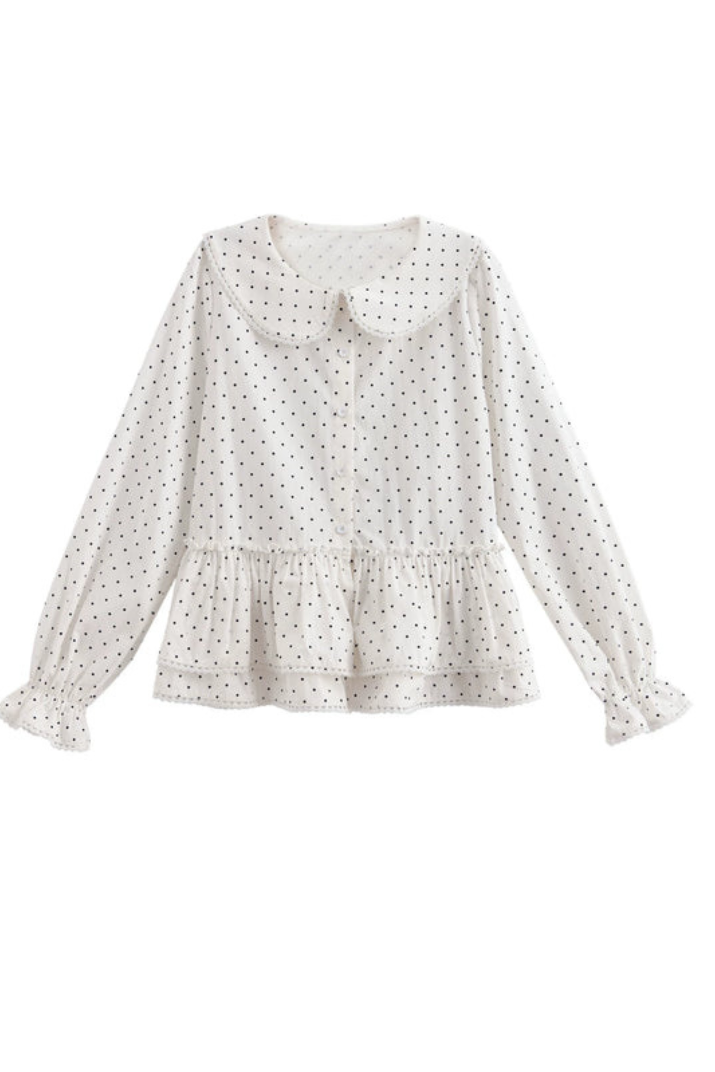 Pure Cotton Polka Dot Blouse