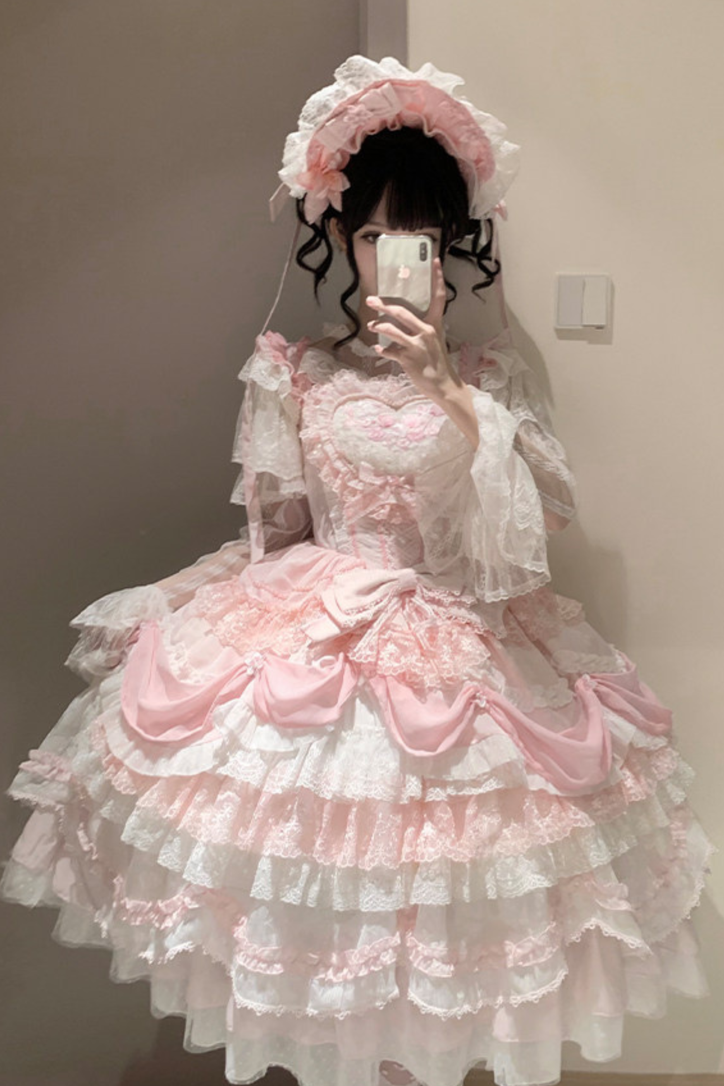Pink Satin Sweetheart Dress