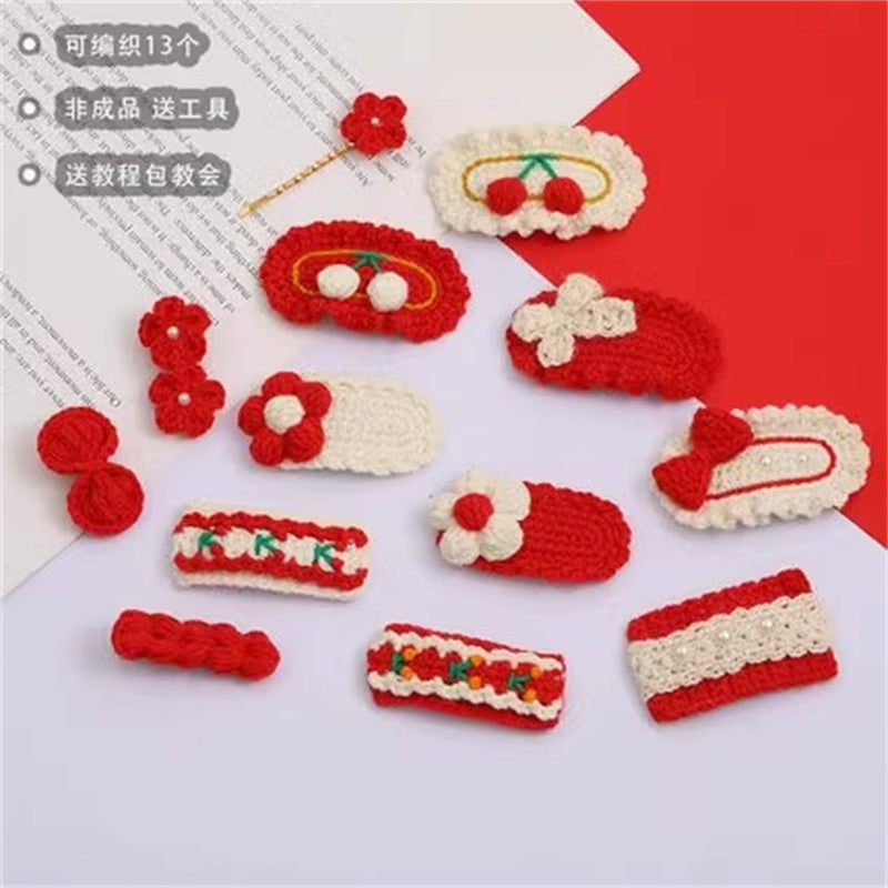 Christmas diy woolen hairpin