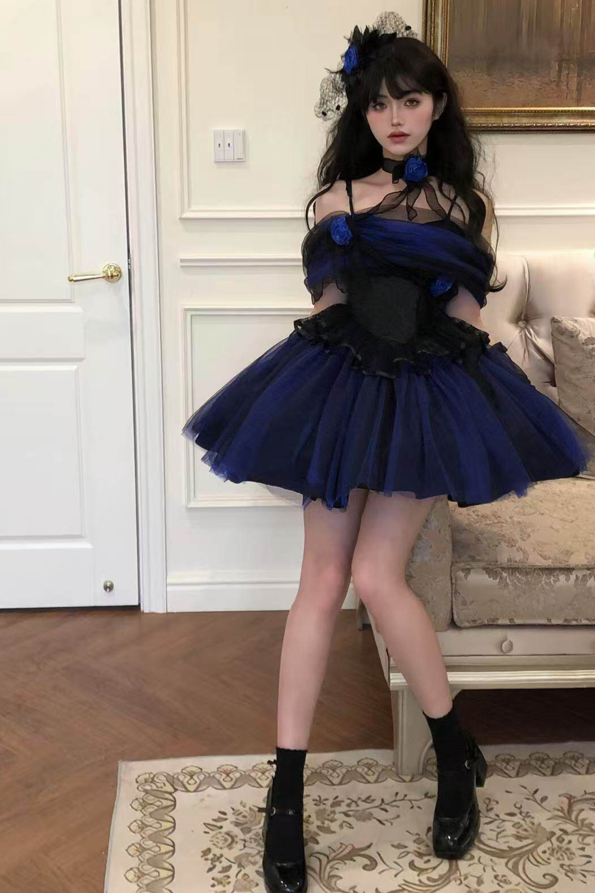 Klein Blue Shimmer Lolita Dress