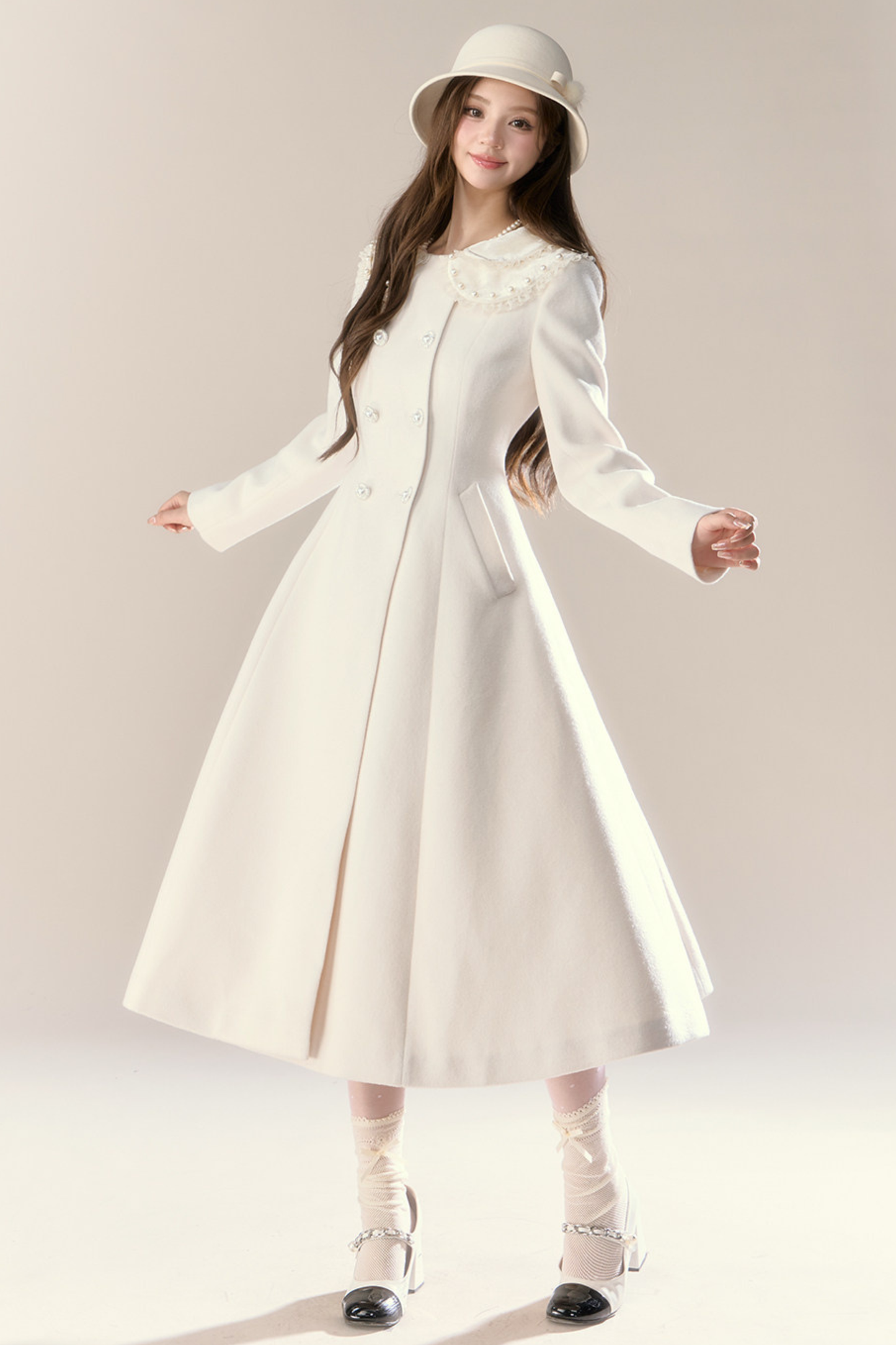 Elegant Sweet Chic French Long Coat