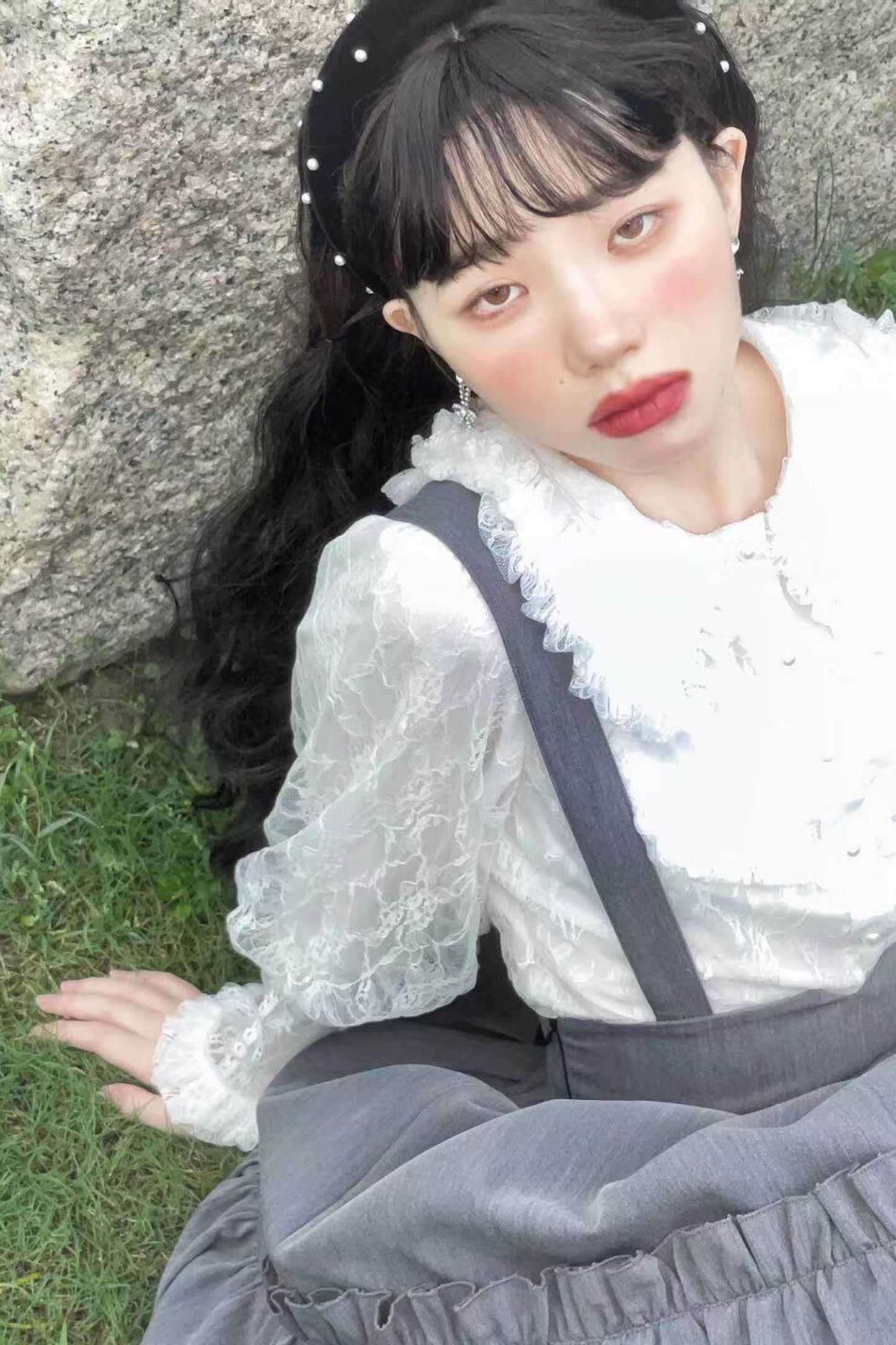 Retro Style Lolita Suspender Skirt