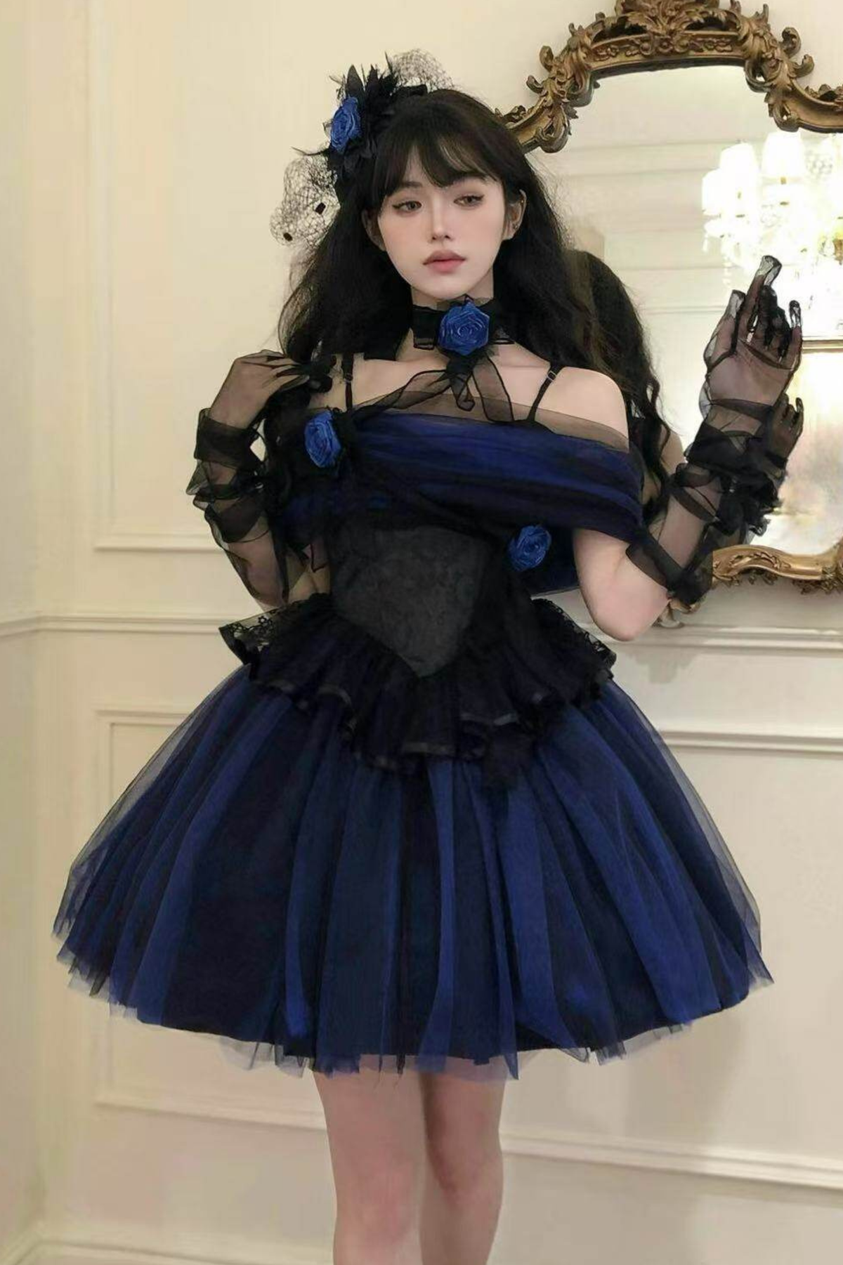 Klein Blue Shimmer Lolita Dress