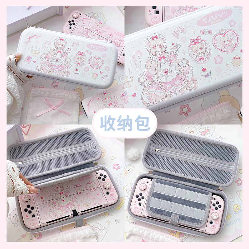 Cute pink switch oled protective case