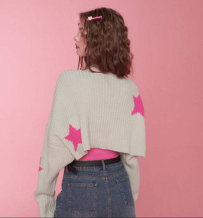 Y2K Star Suspenders Long-sleeved Cardigan