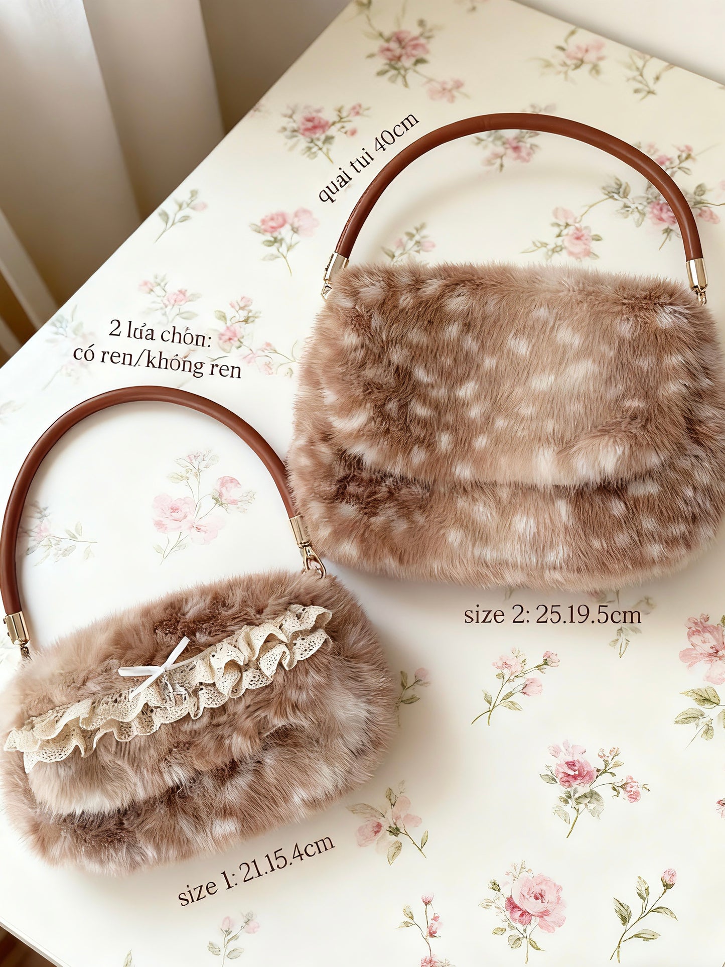 Homemade furry deer bag