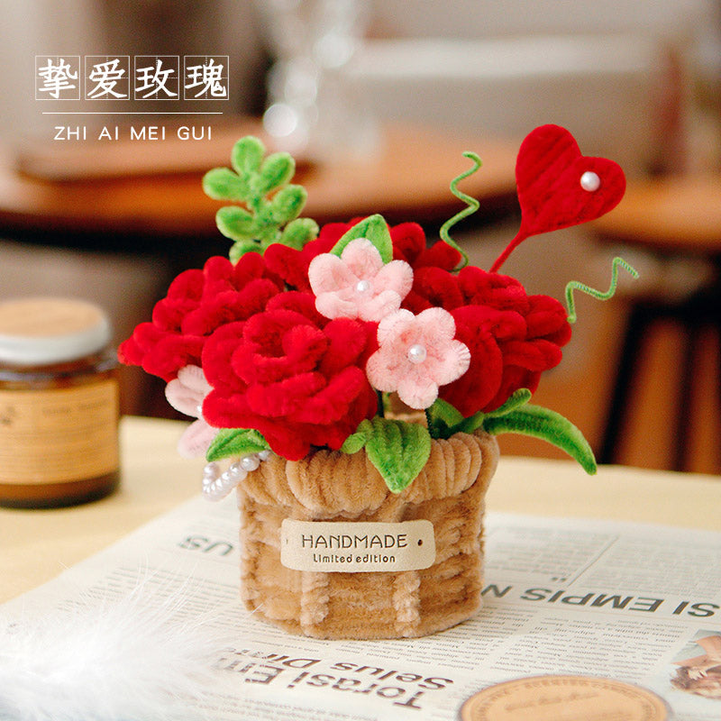 Twisting stick potted flower basket ornaments diy material package