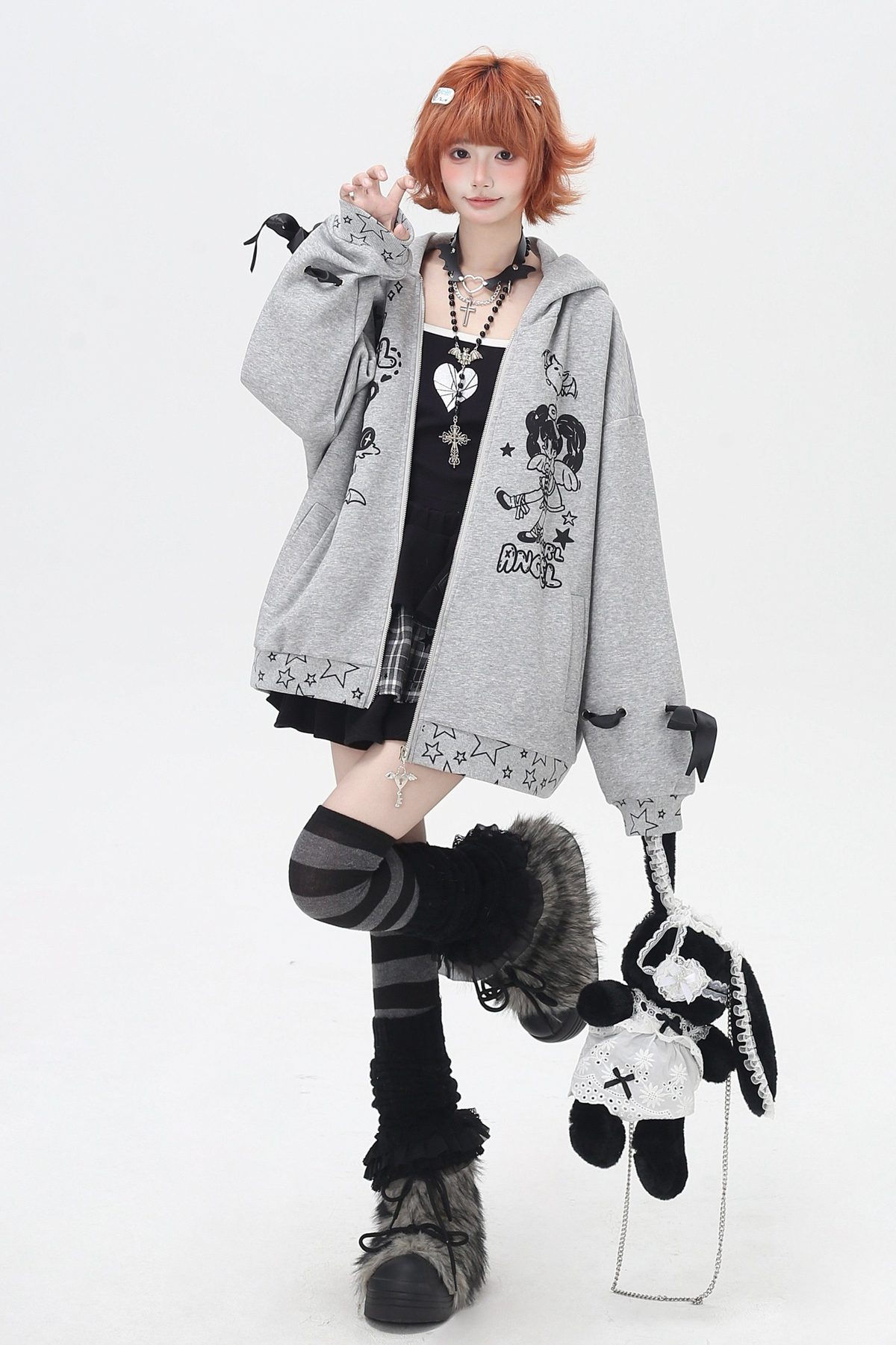 Devil Girl 3D Wings Hooded Jacket