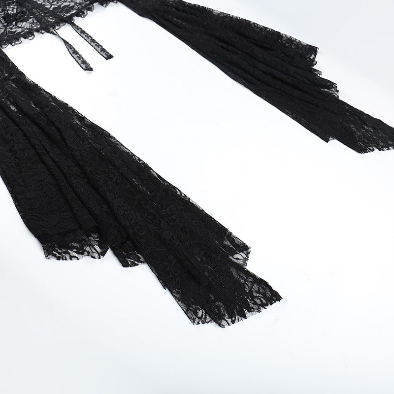 Dark Coquette Lace Blouse