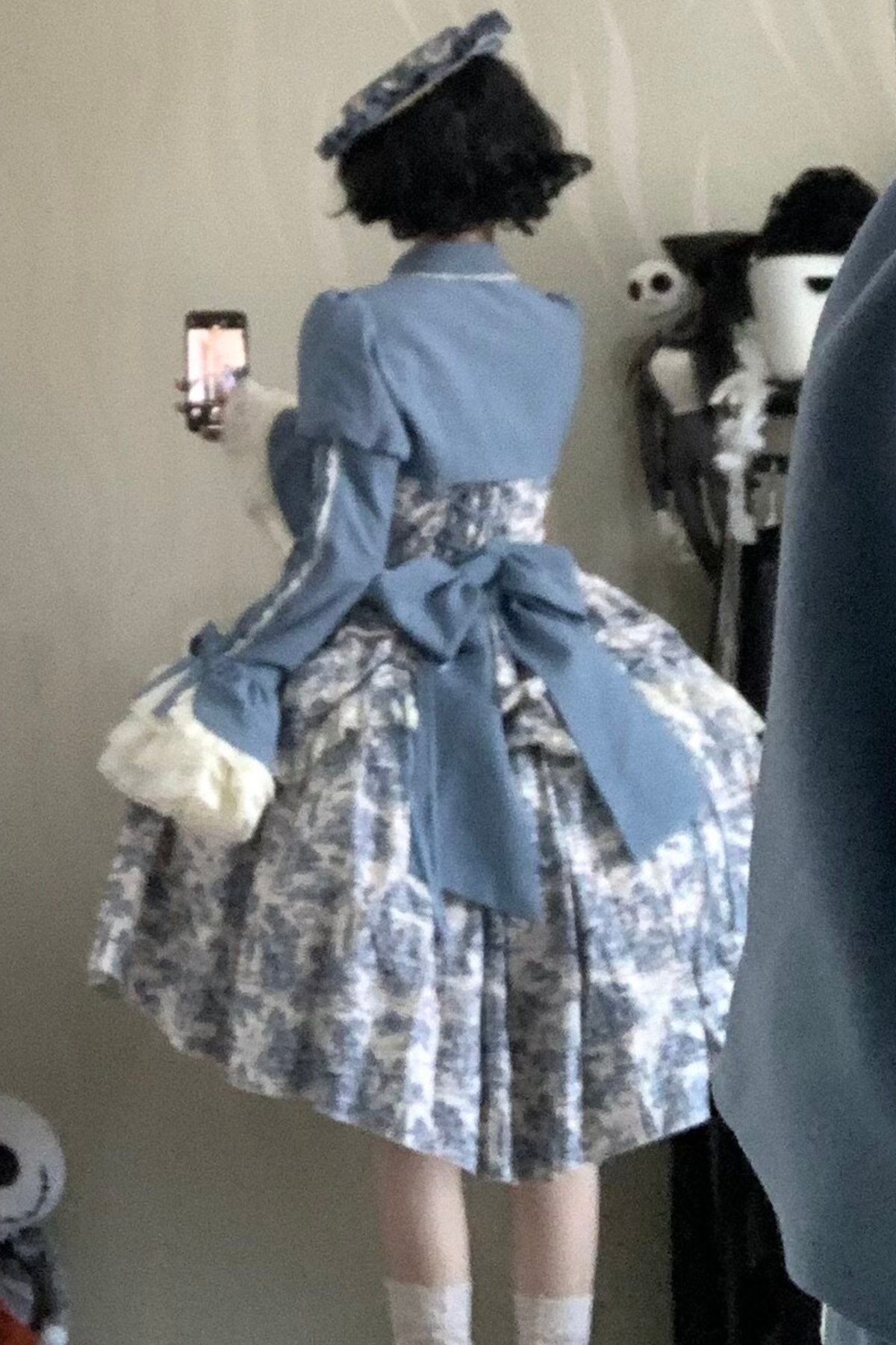 [Pre-order] Elegant Asian Lolita Jumper Skirt + Top + Flat Cap