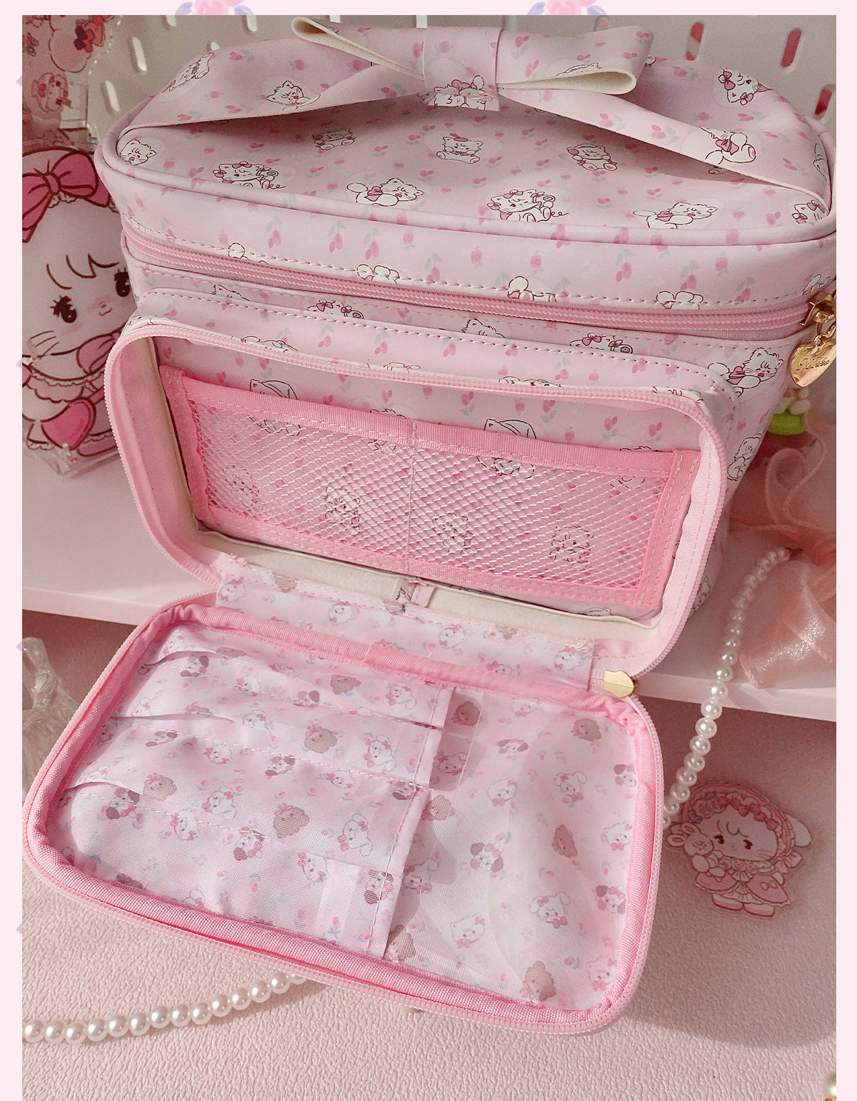 cute mikko large-capacity portable cosmetic bag