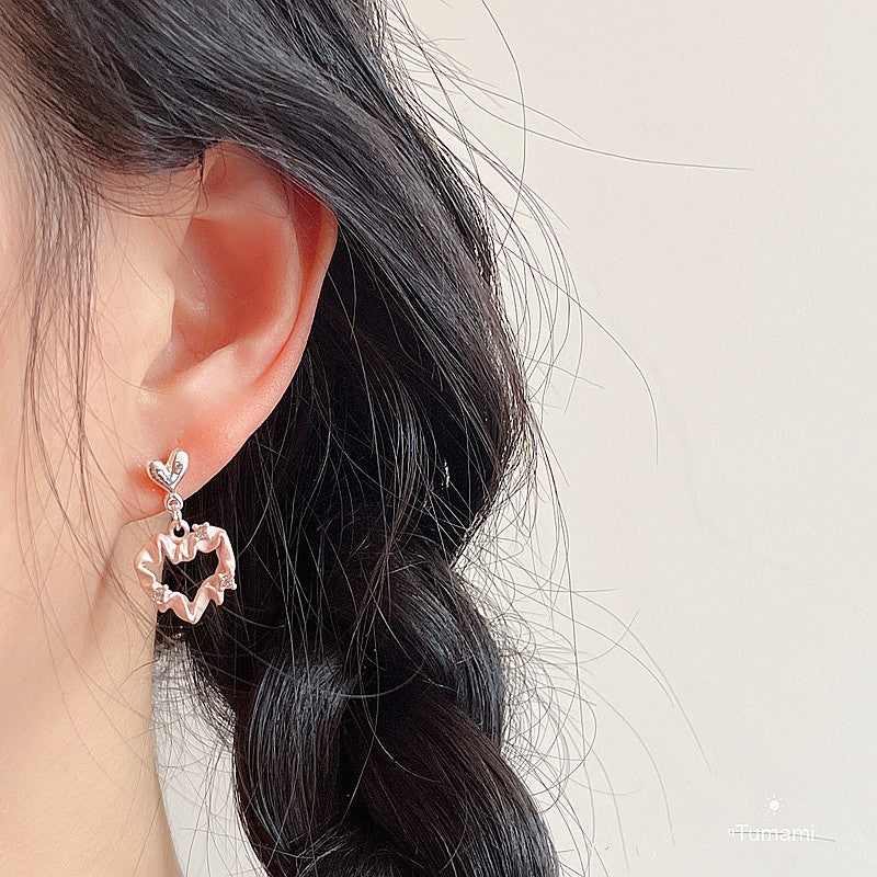 pearls coquette bow earrings