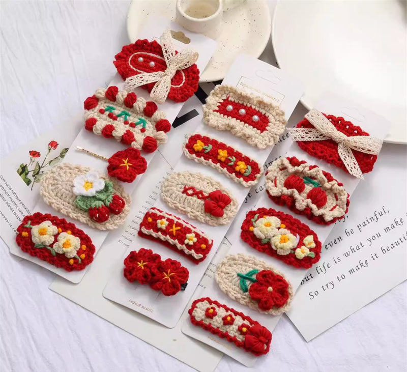 Christmas diy woolen hairpin