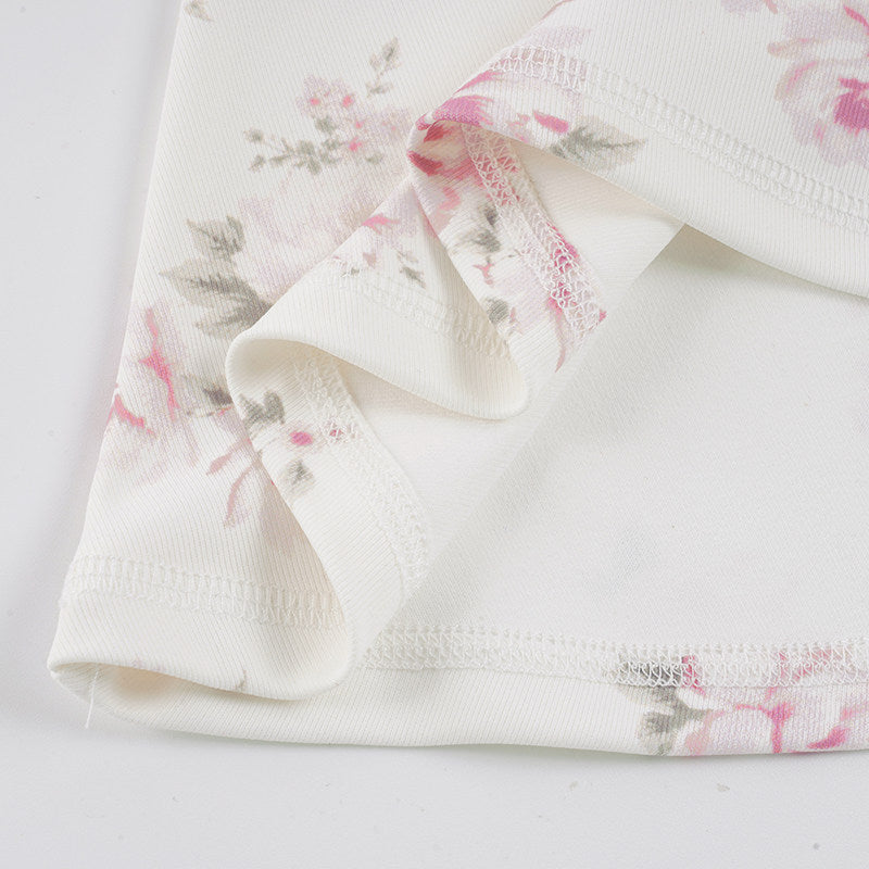 coquette floral bow long-sleeved shirt