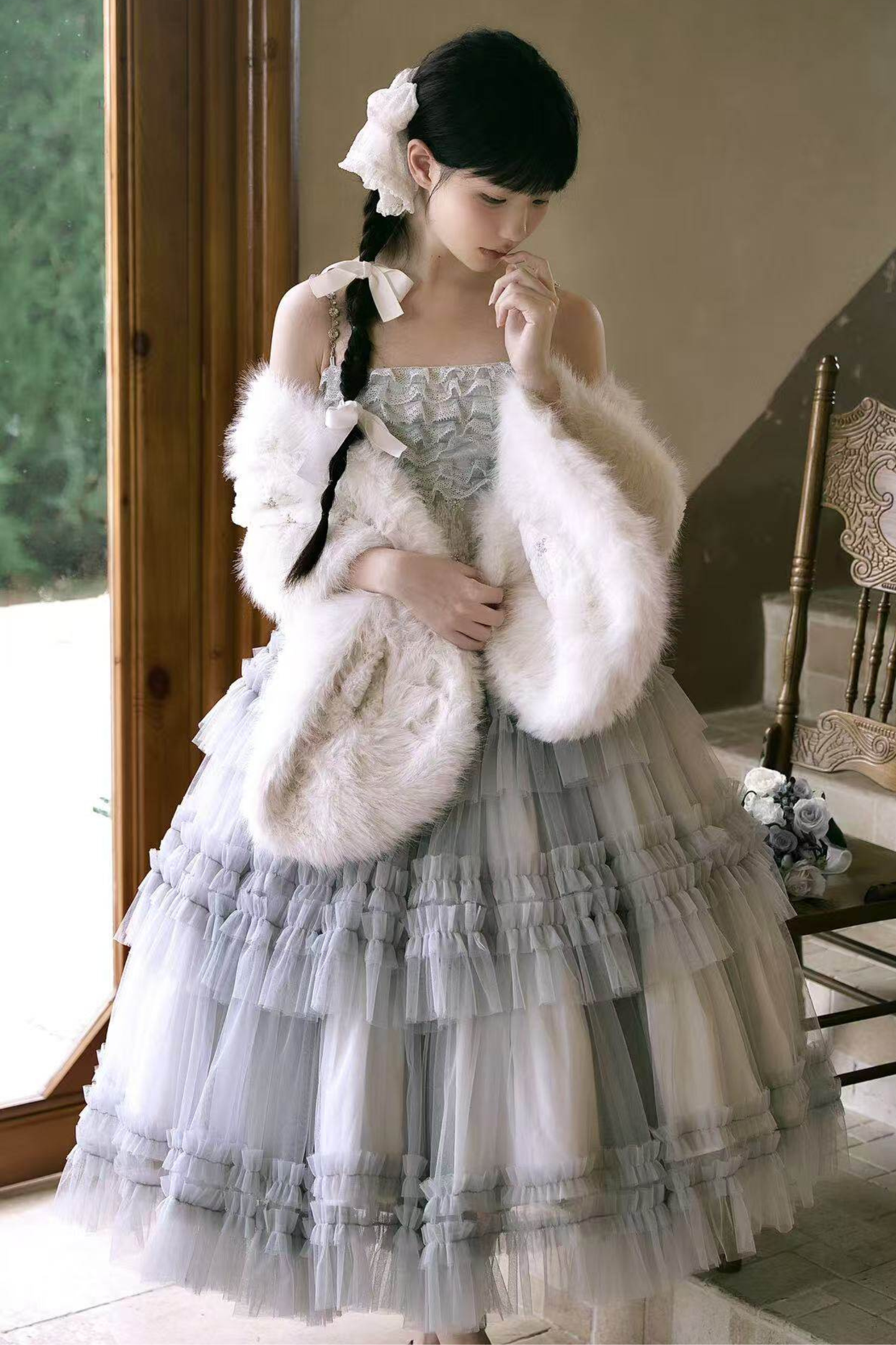 Lace Swan Lolita Camisole Dress