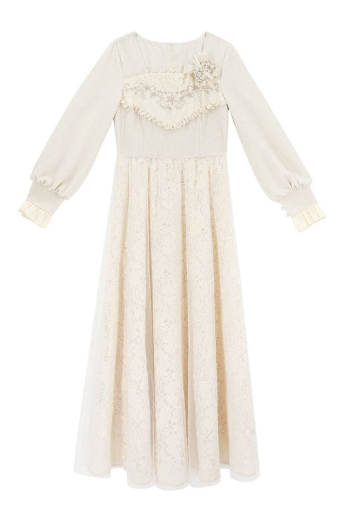 Pure White Square Neck Dress