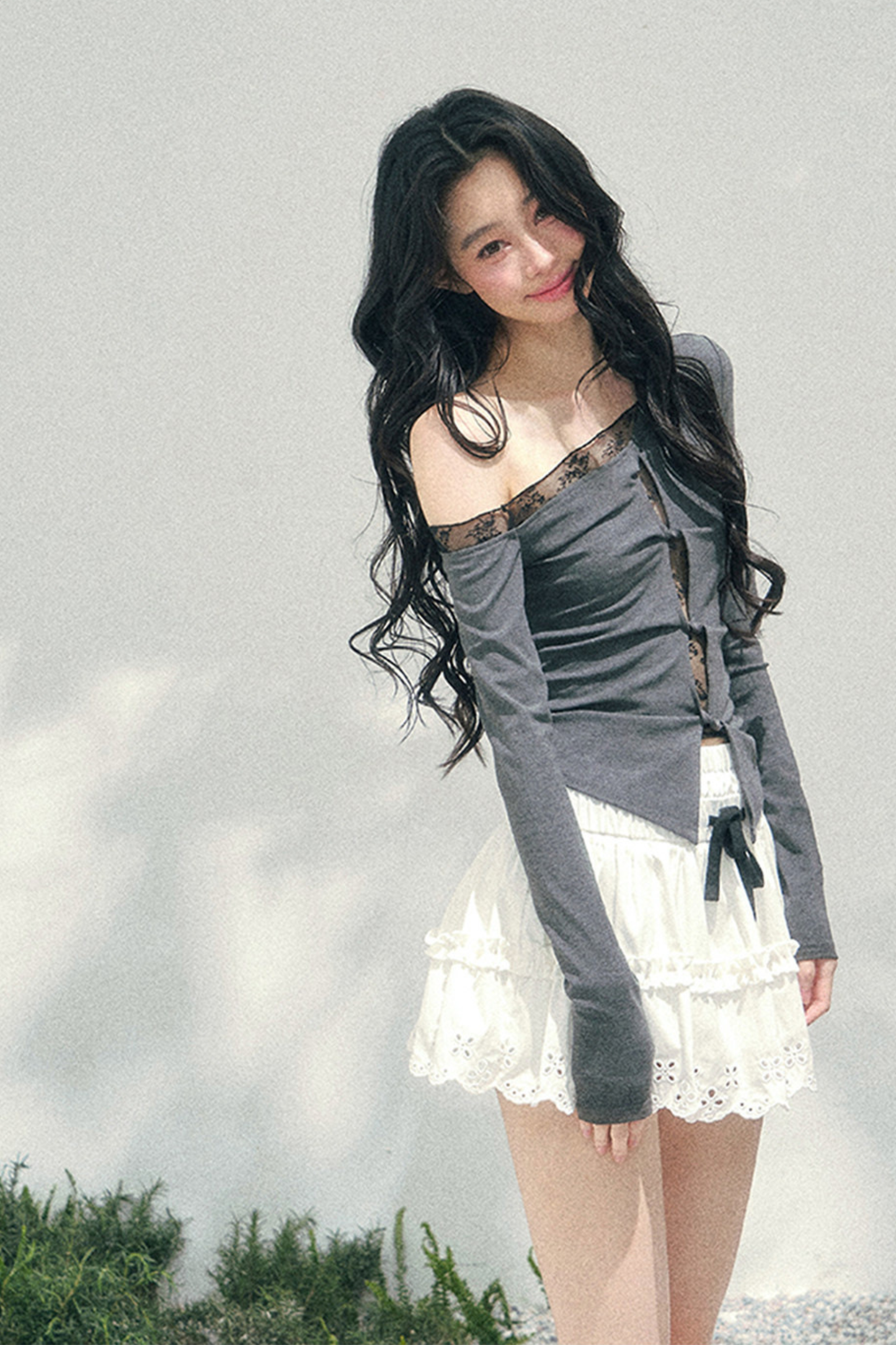 Lace Sweet Tiered Puffy Skirt