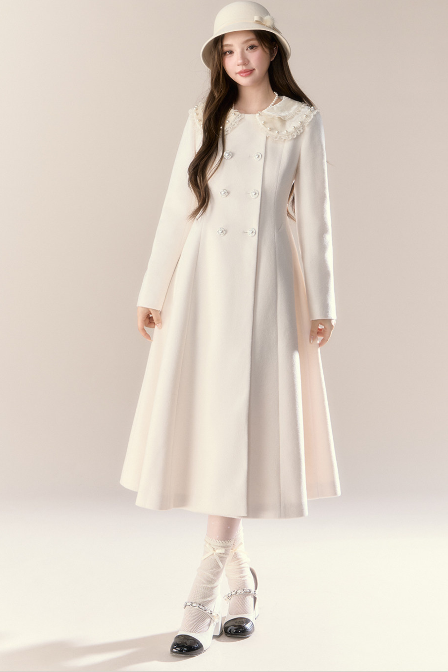 Elegant Sweet Chic French Long Coat