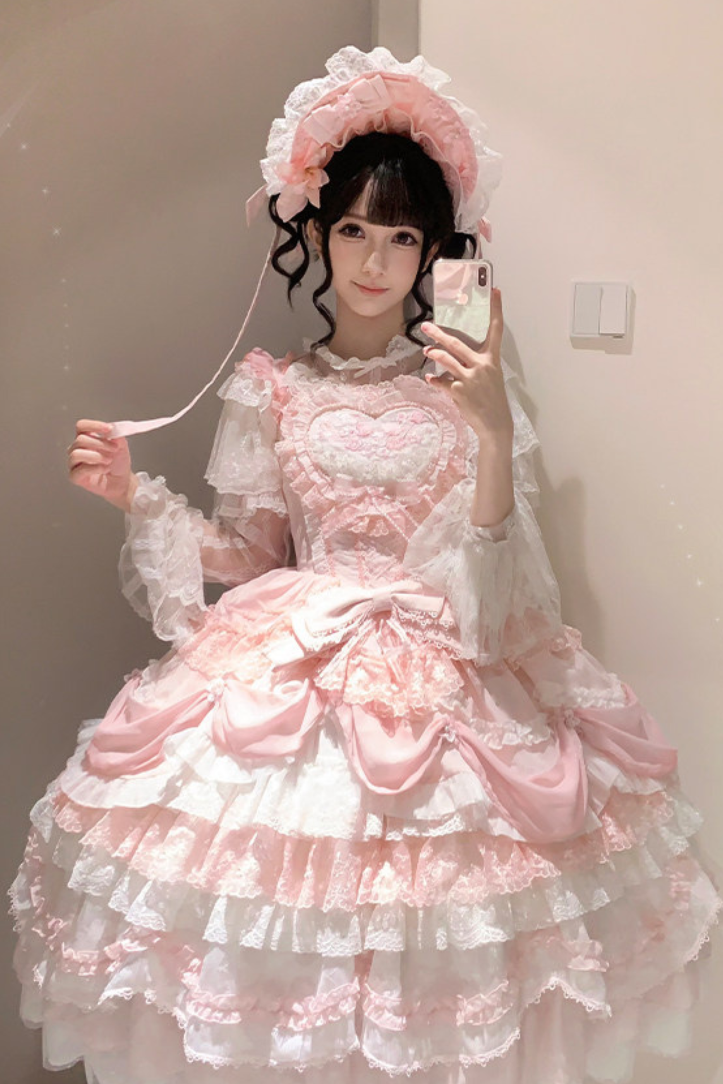 Pink Satin Sweetheart Dress