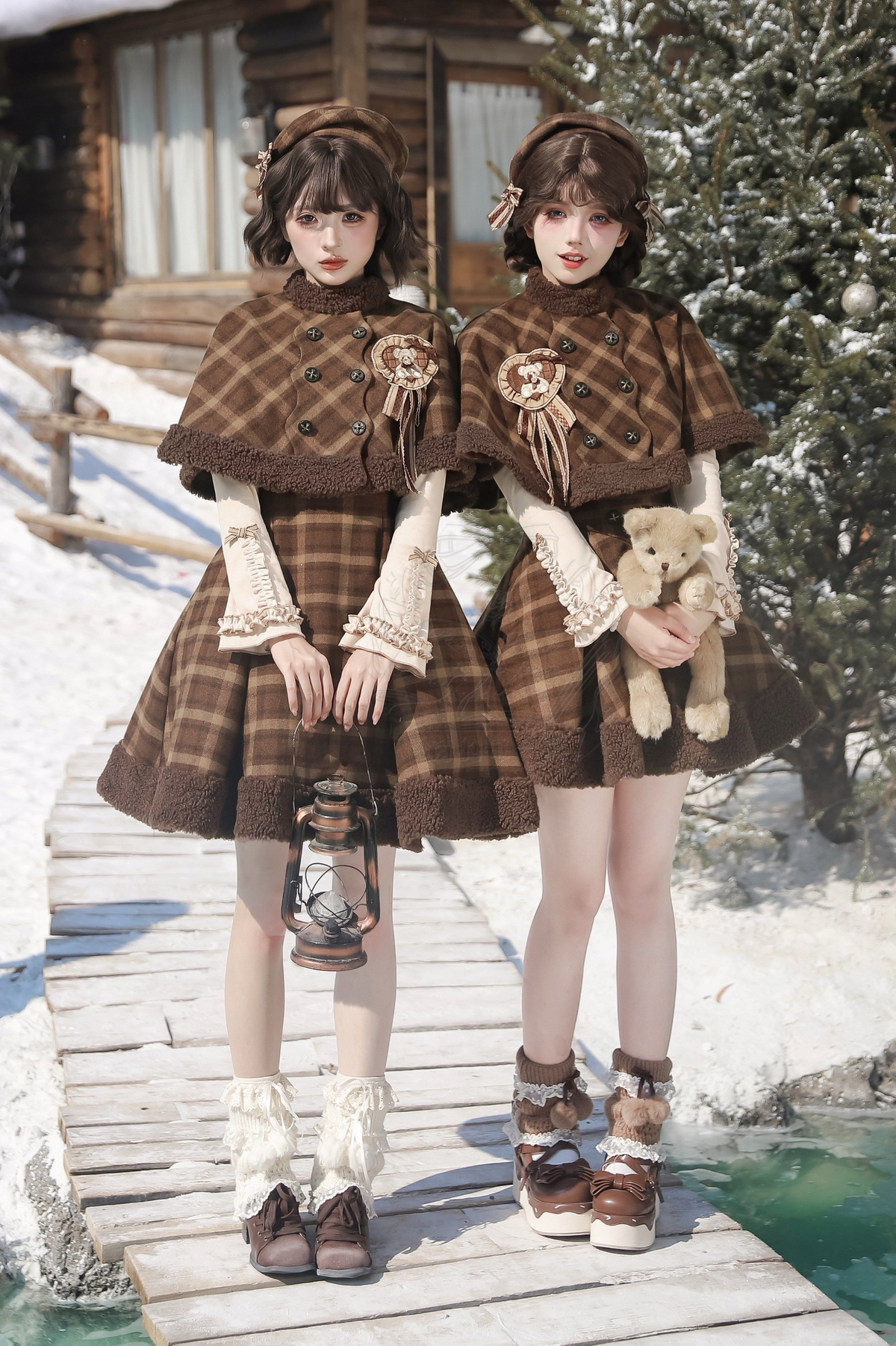 【February 28 Reservation Deadline】Doll Check Lolita Cape + Dress + Skirt + Tops