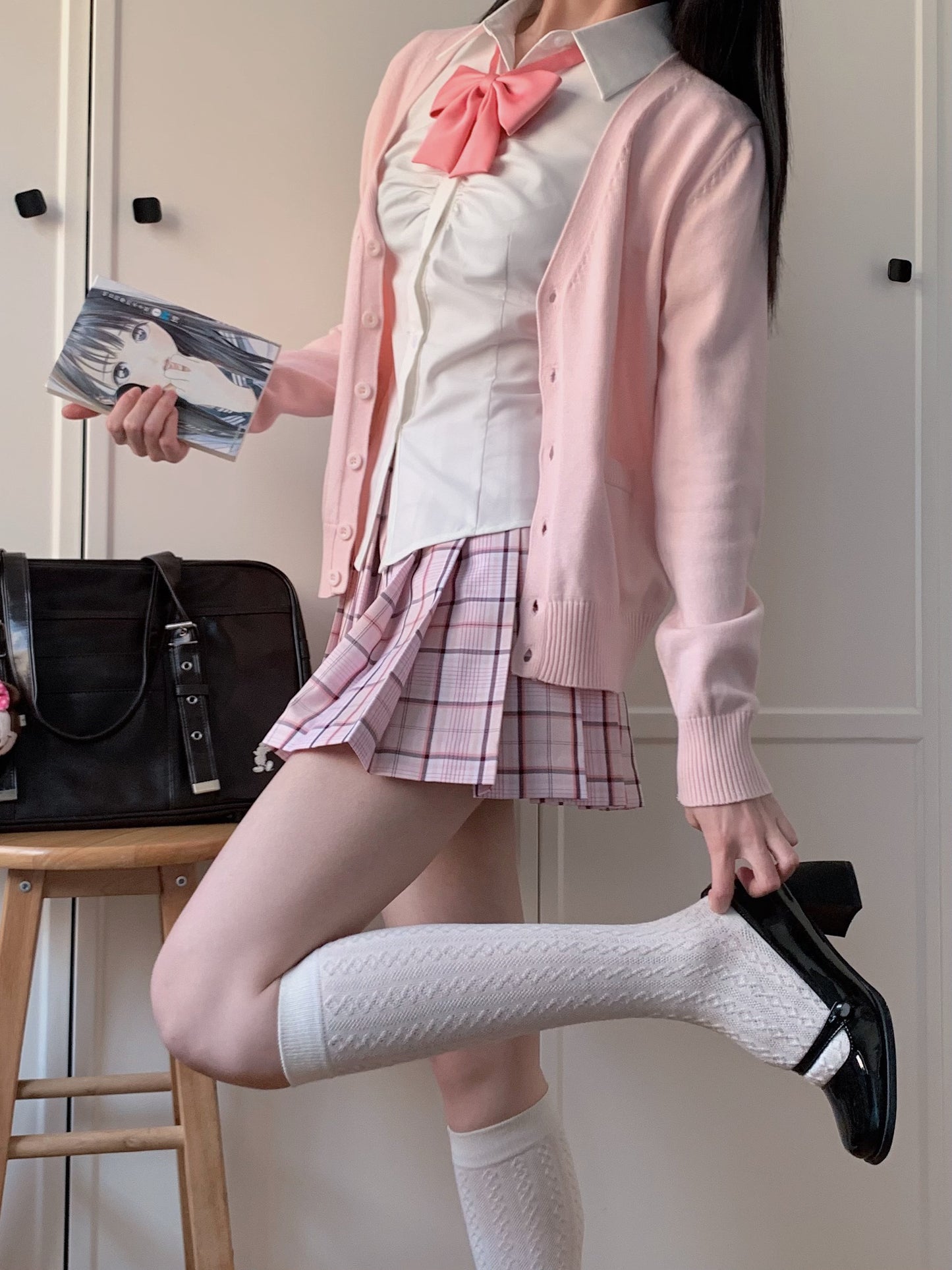 JK A-line Plaid Skirt