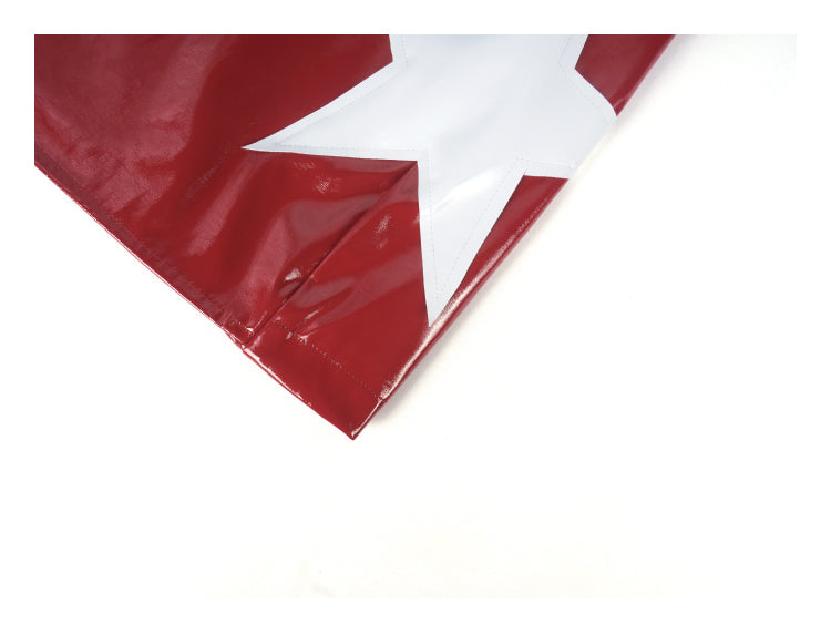 Star Patch Leather Skirt