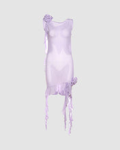 Load image into Gallery viewer, Ezara Floral Mesh Mini Coquette Dress
