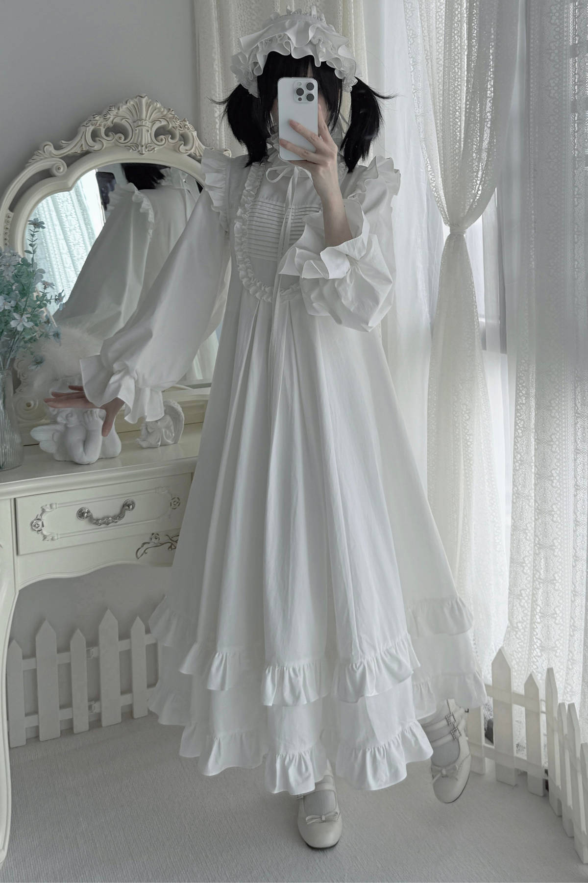 Pure Blood Lolita Dress + Headband + Brooch + Hat