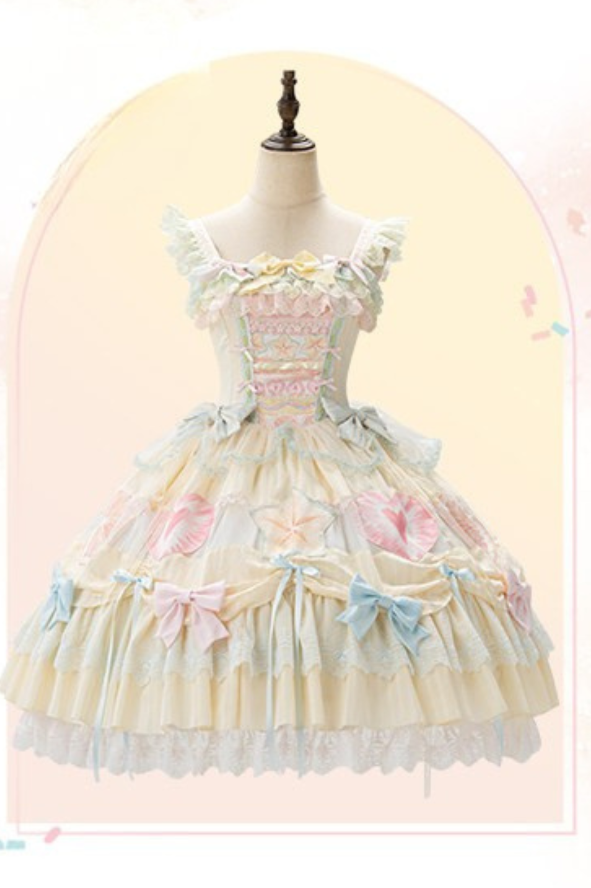 Slice Cake Gorgeous Lolita Dress + Jumper Skirt + Headband + Clip + Hat Jsk