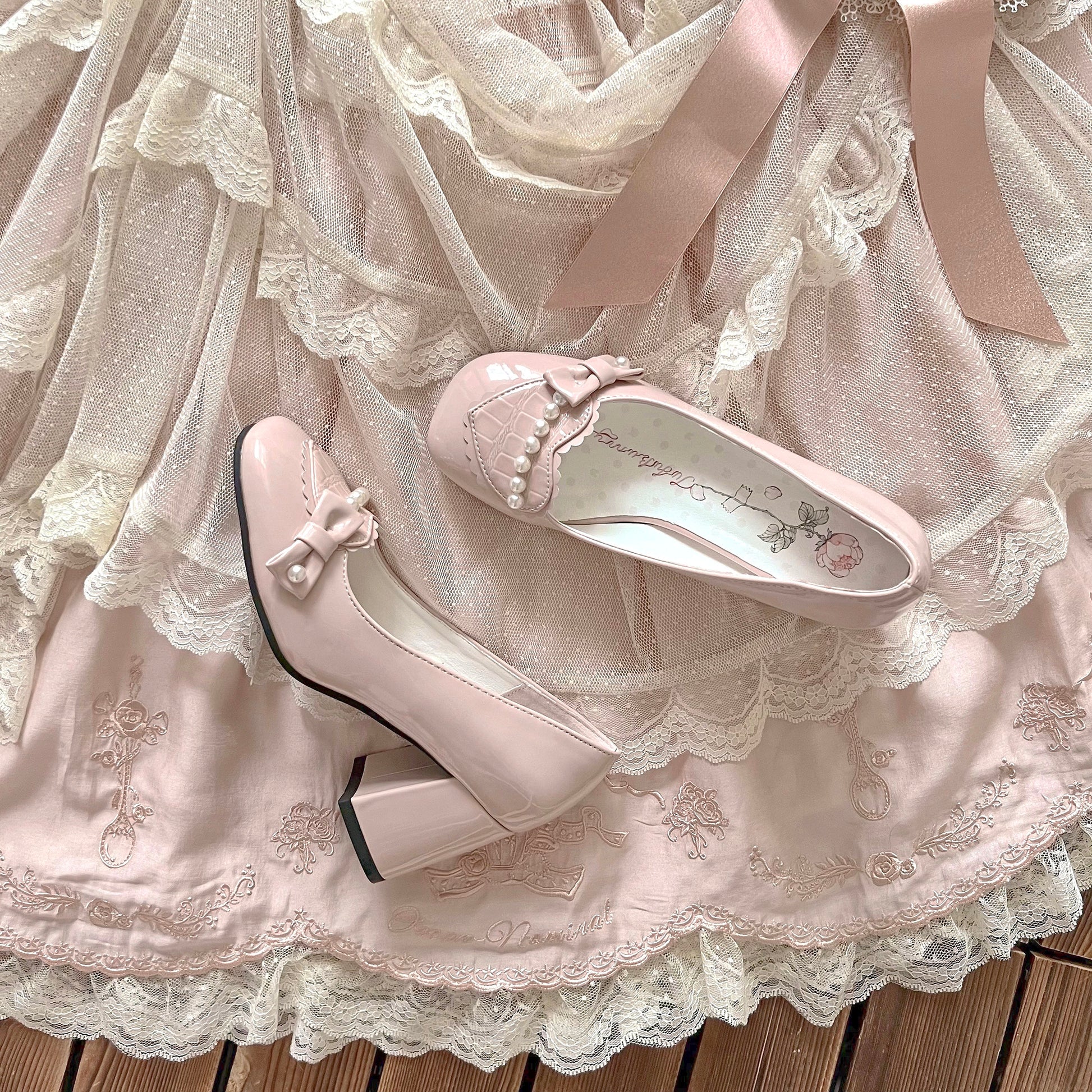 Dream Lolita Pearl Mary Jane High Heels