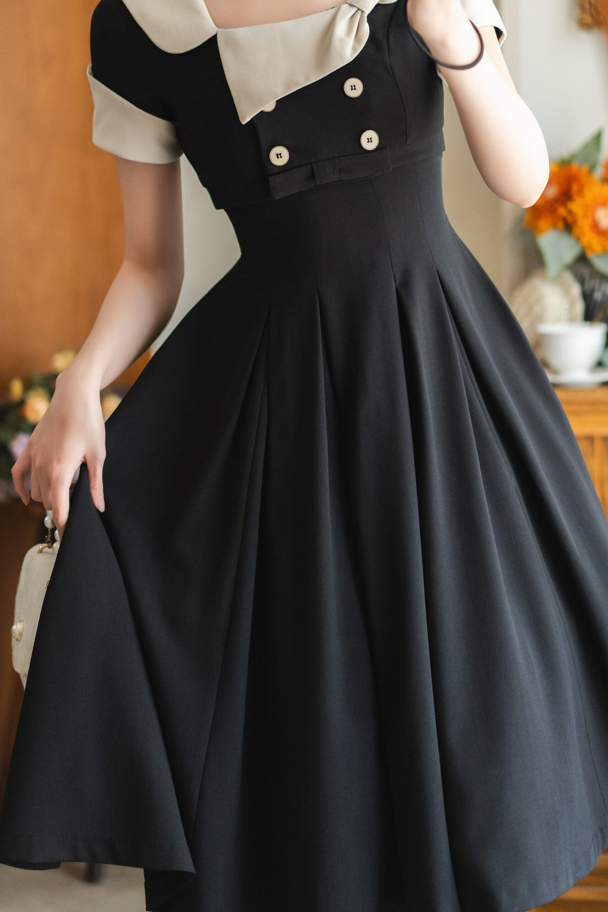Elegant French Retro Flare Dress + Short Jacket