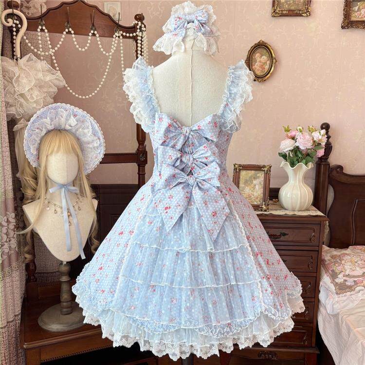 coquette floral lace princess dress