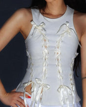 Load image into Gallery viewer, Sweetcross Ribbon Tank Coquette Top
