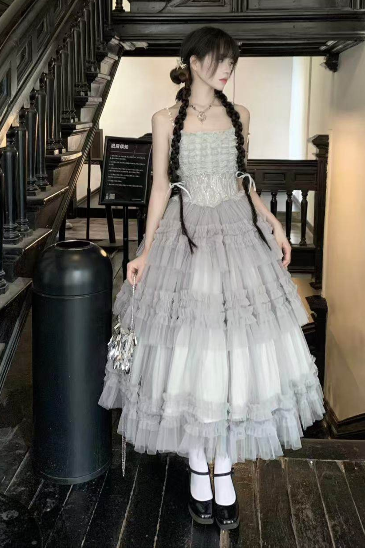 Lace Swan Lolita Camisole Dress