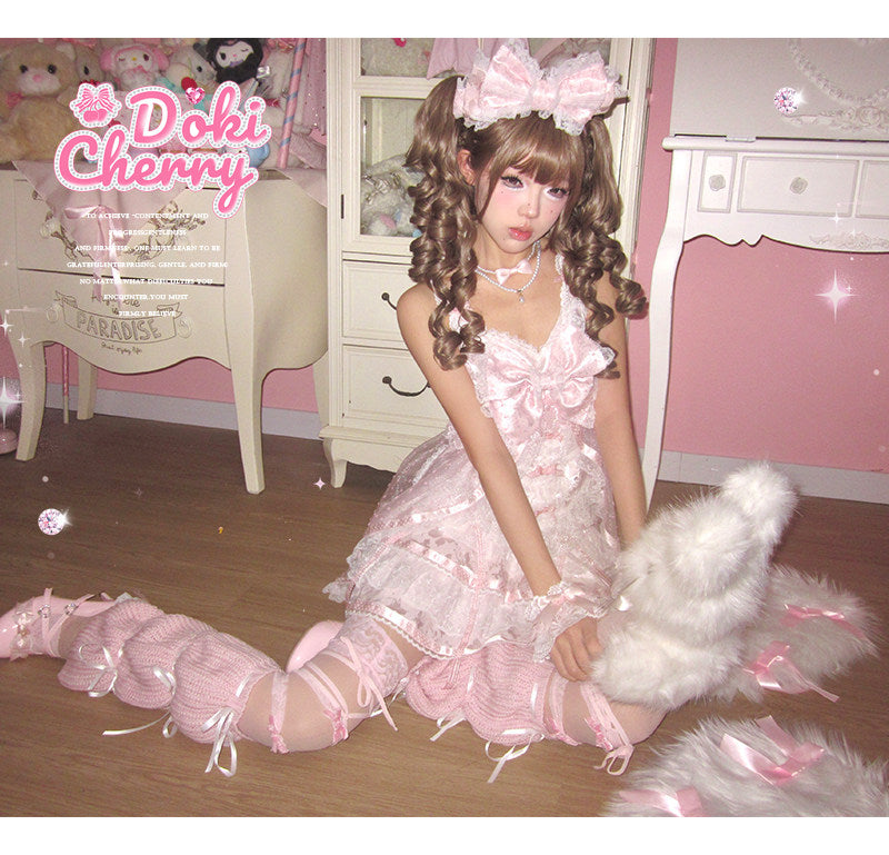 kawaii pink lace y2k suit