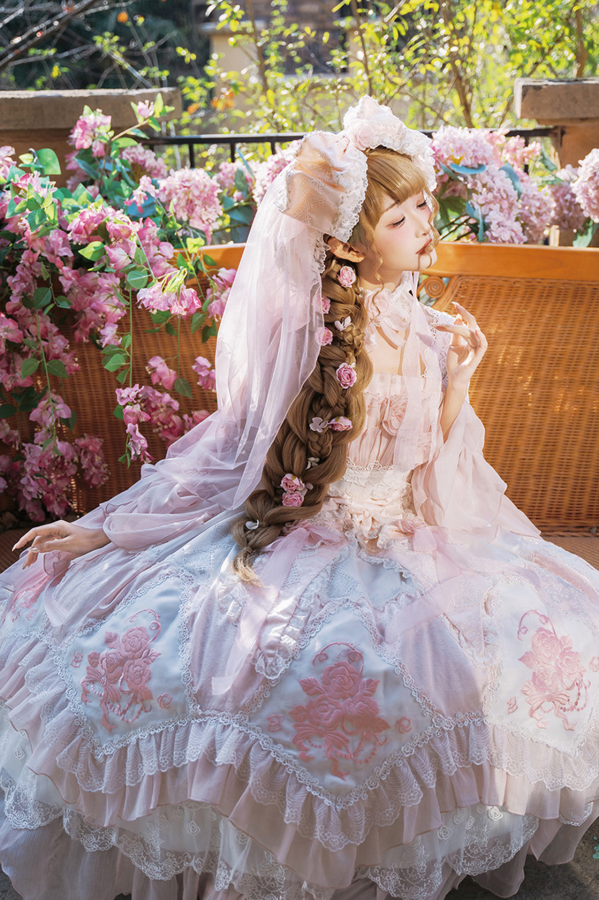 Fairy Princess Lolita Jumper Skirt + Hair Accessories + Sleeves