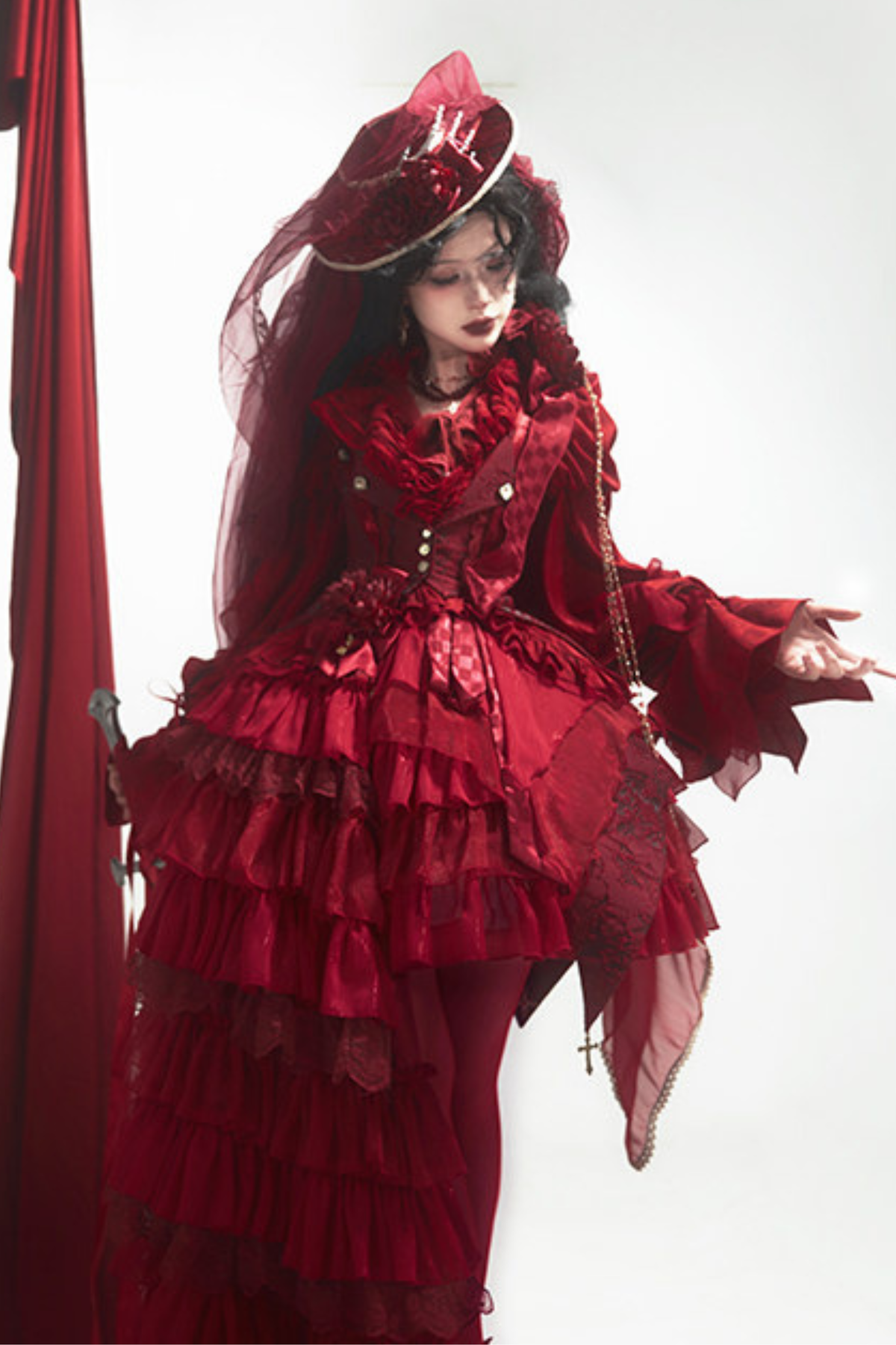 Fishbone Bustier Lolita Skirt + Shirt + Vest + Tail + Pants