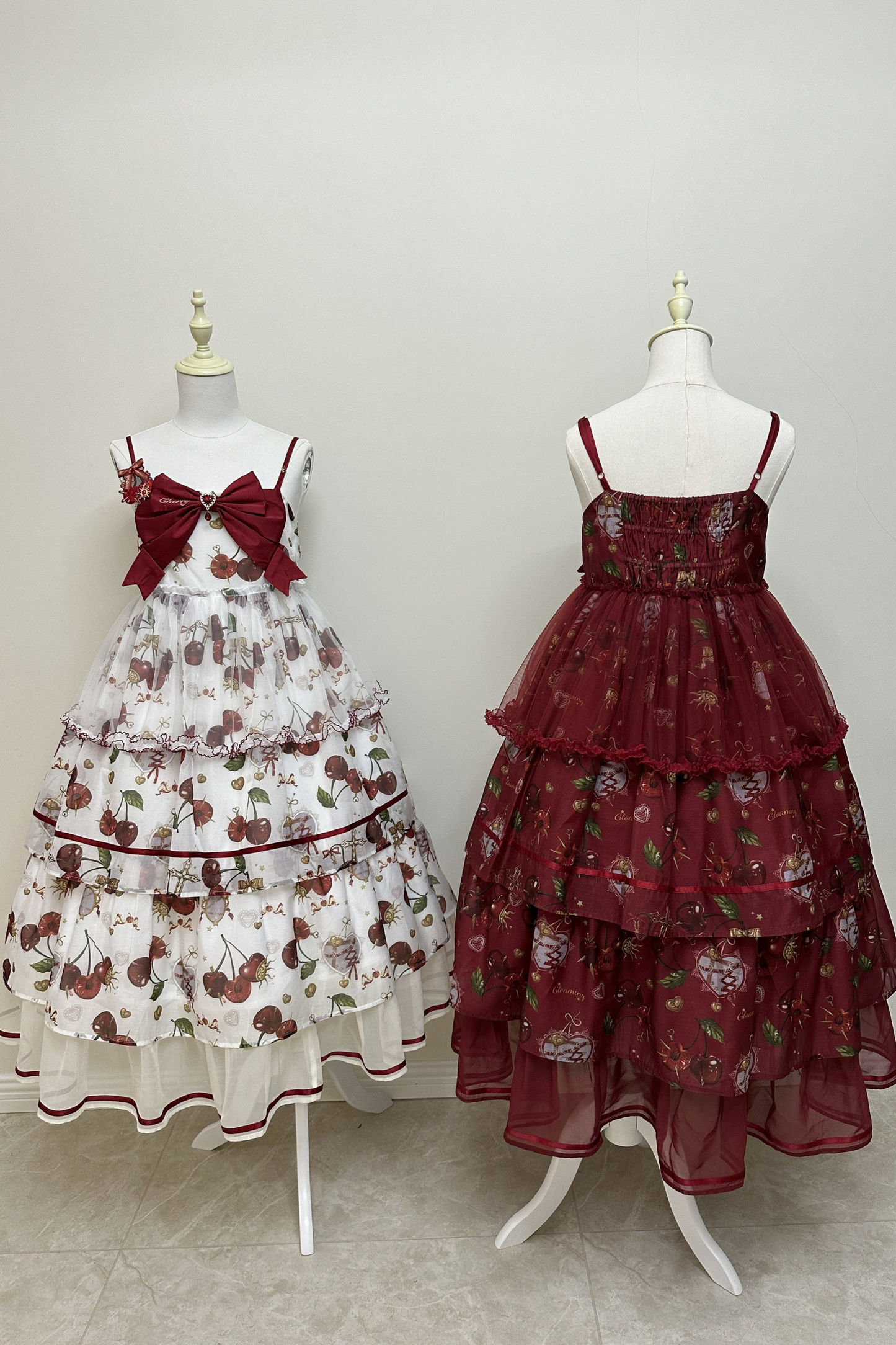 Retro Antique Cherry Sweet Lolita Dress + Jumper Skirt