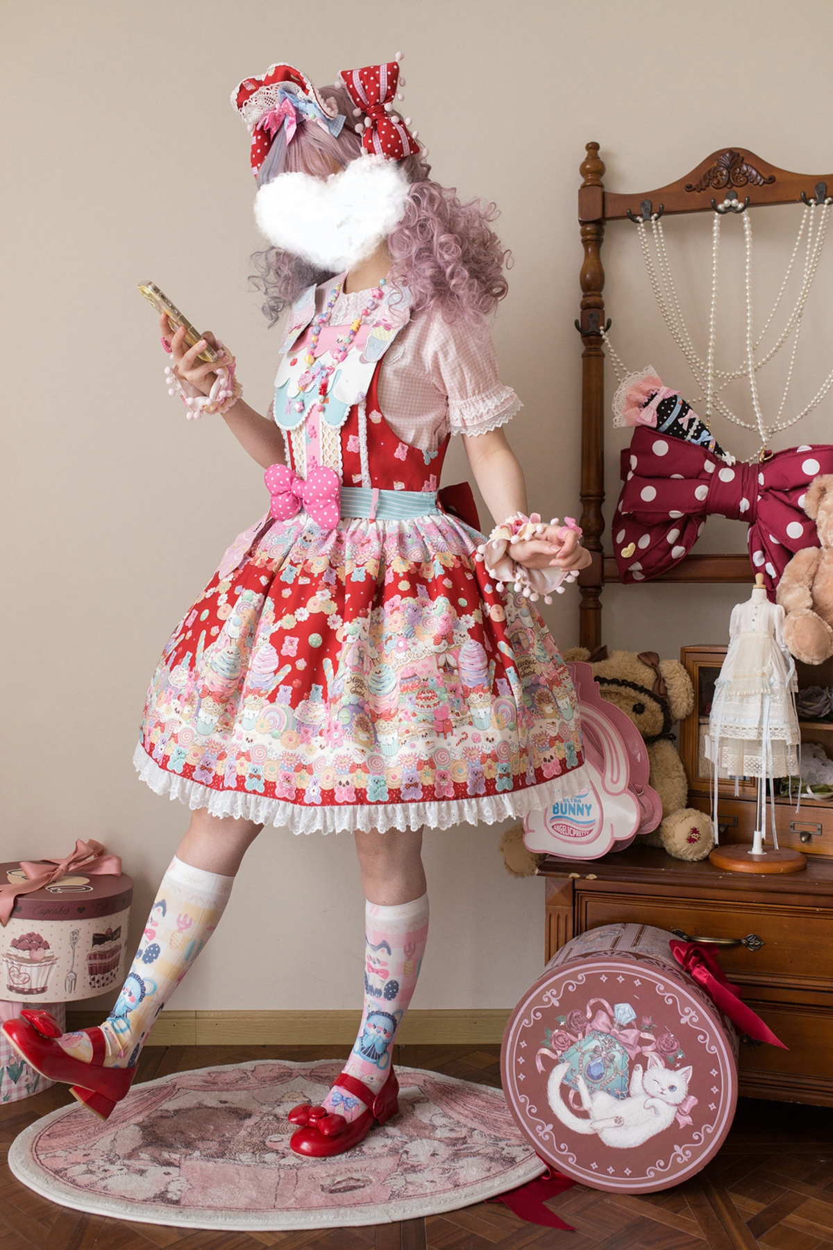 Sweetheart Candy Suspender Skirt + Jumper Skirt