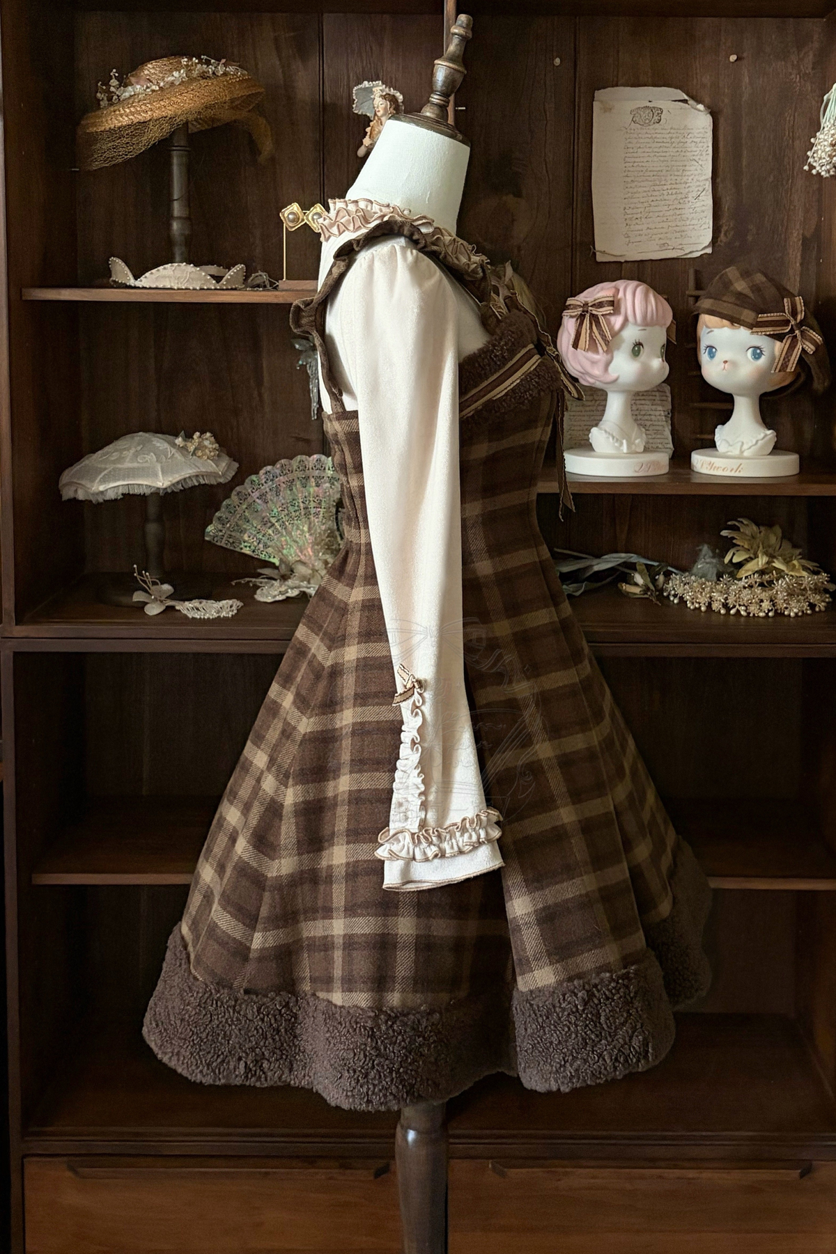 【February 28 Reservation Deadline】Doll Check Lolita Cape + Dress + Skirt + Tops