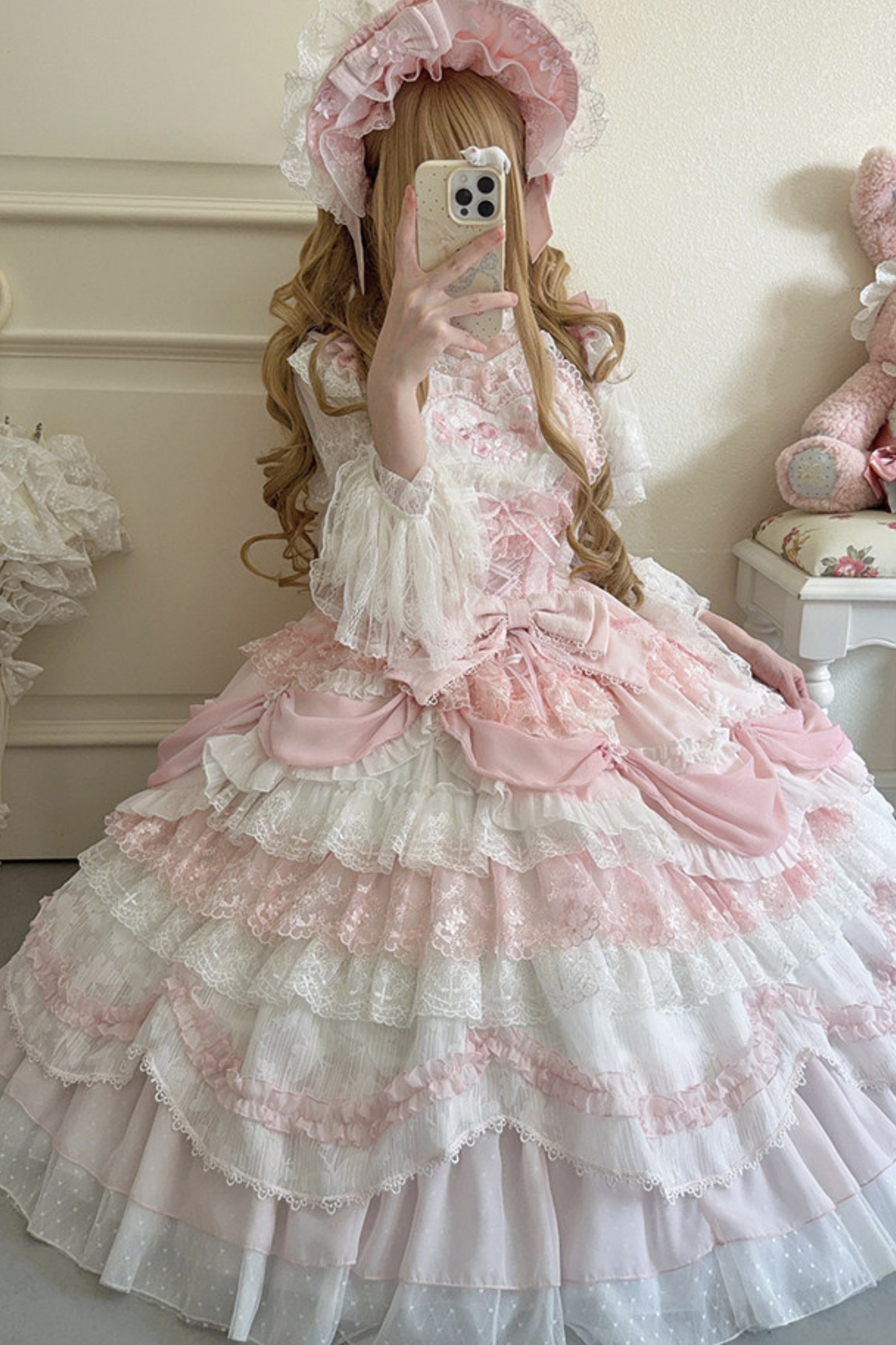 Pink Satin Sweetheart Dress
