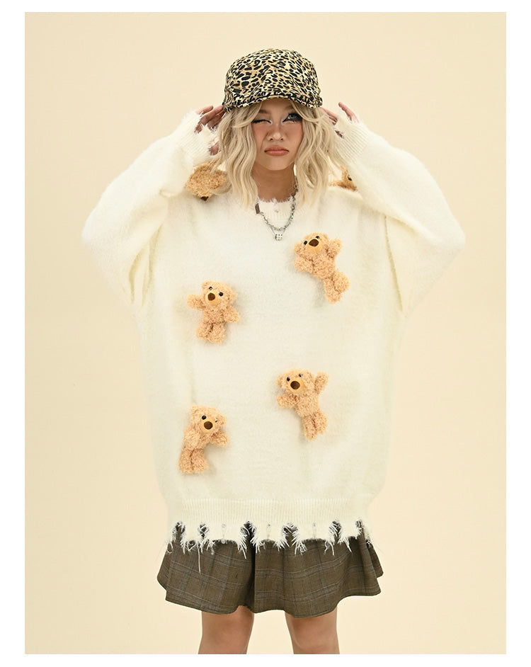 Fun Bear Round Neck Sweater