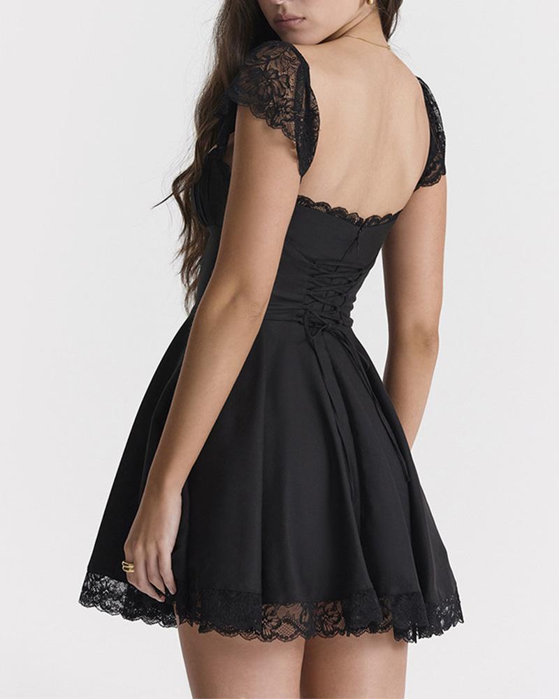 Euboea Sweetheart Mini Coquette Dress